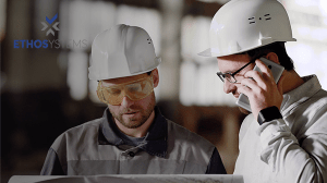 builders looking at plans