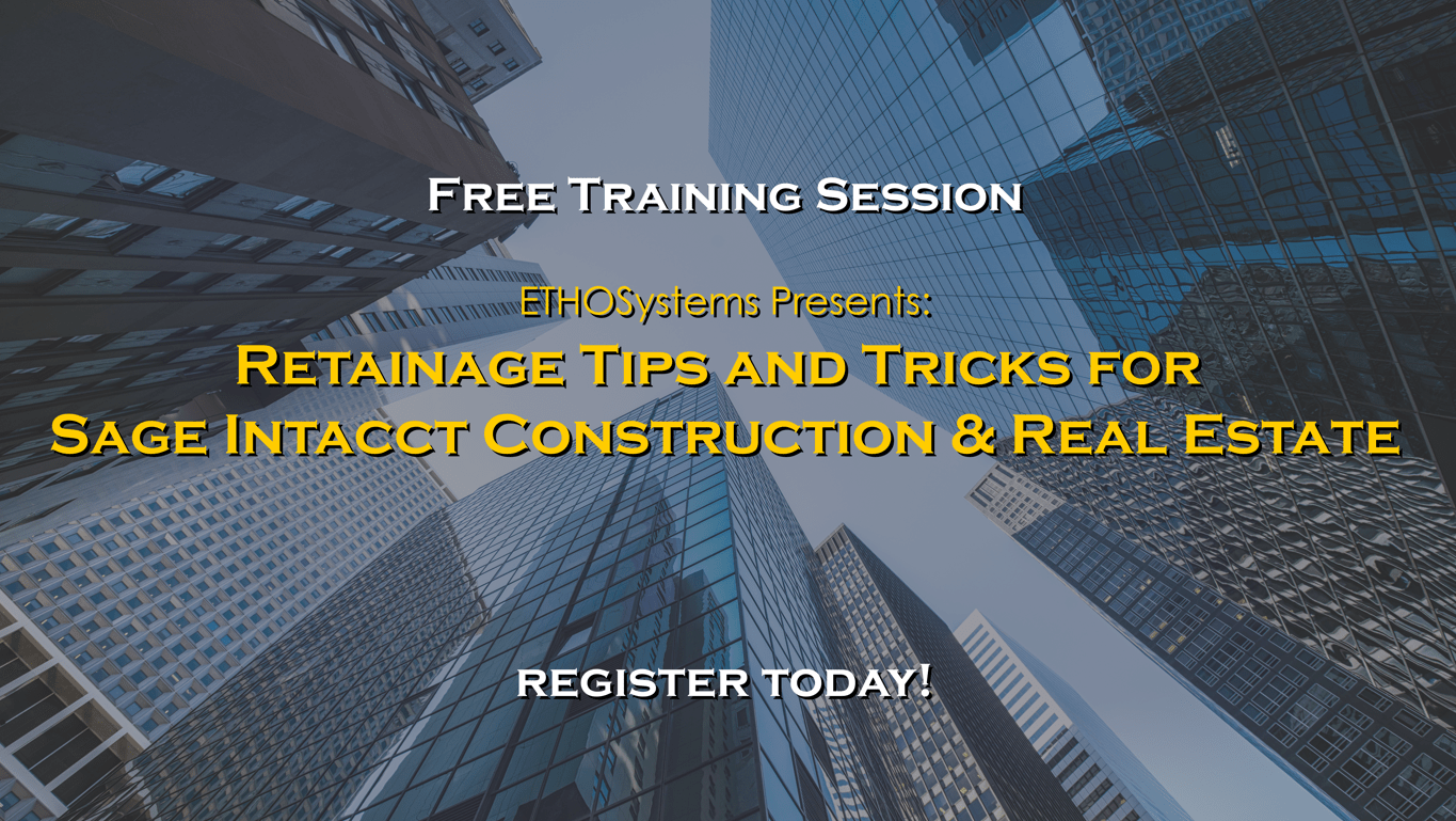 Retainage Sage Intacct Tips