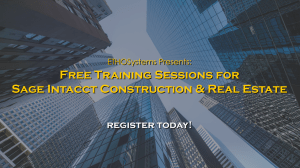 Intacct Free Training 2023