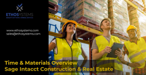 A snapshot of Time & Materials in Sage Intacct