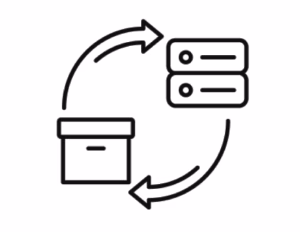 drawing of file box and arrows to files