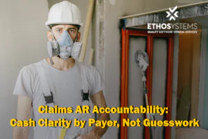 worker with mask on as they spray