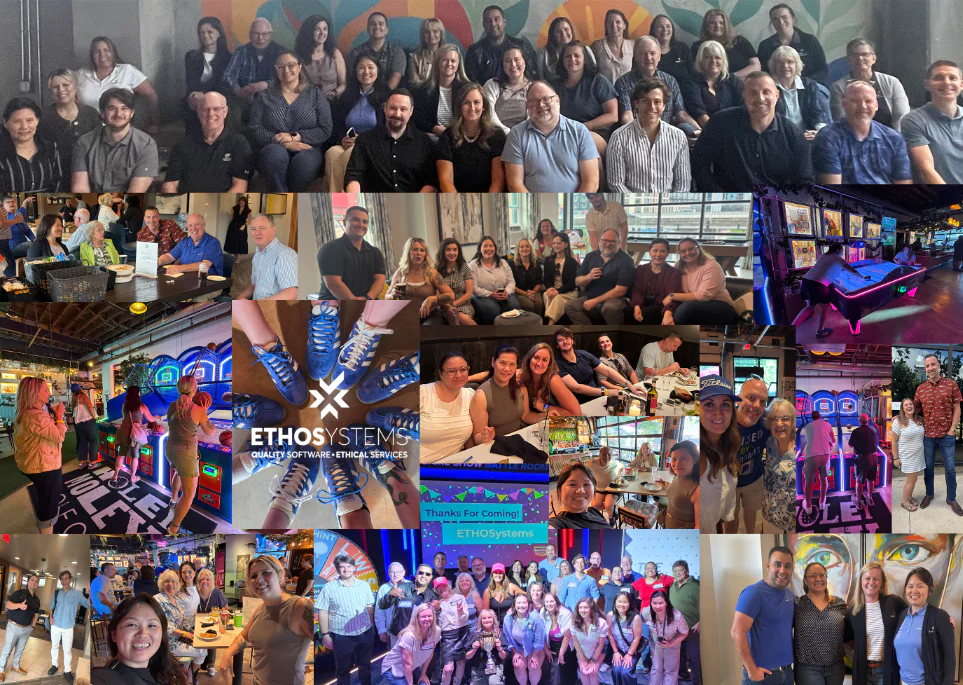 different images of the ethosystems team mixed together