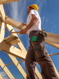 builder on roof